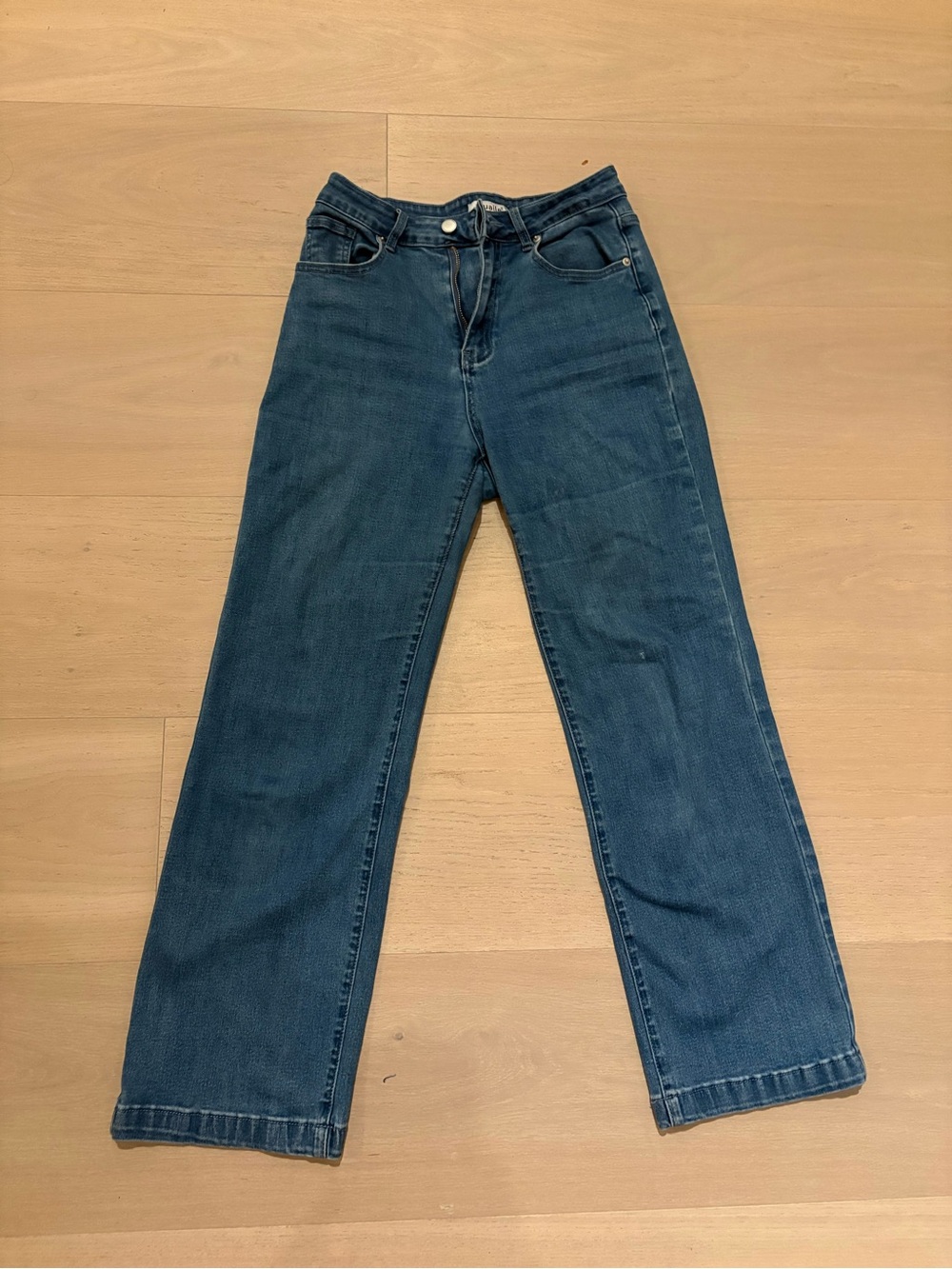 Women's Straight Leg High-Rise Jeans in Dark Blue